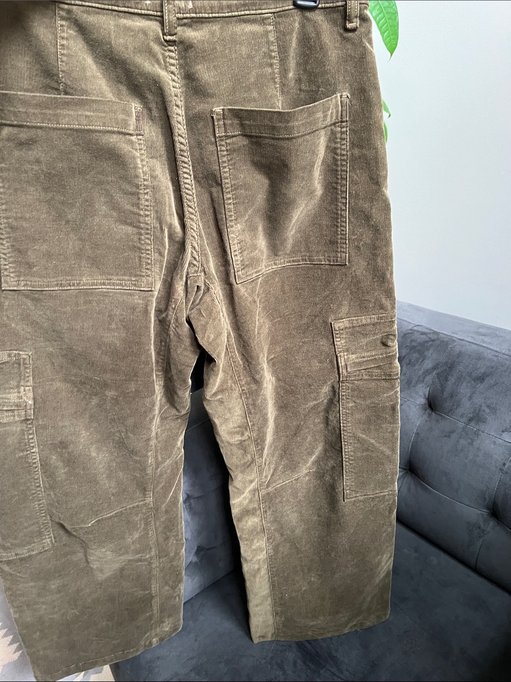 Citizens Of Humanity Size 28 ✨ Marcelle Corduroy Cargo Trousers- Dark Green - Picture 6 of 11